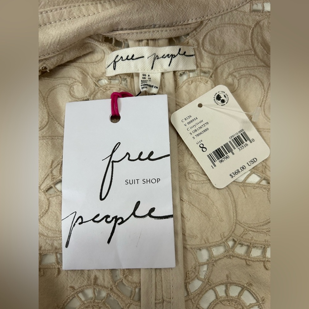 NWT 2PC SET FREE PEOPLE SWEET ILLUSIONS CUTWORK SUIT SET. ABSOLUTELY PERFECT! - Picture 8 of 16